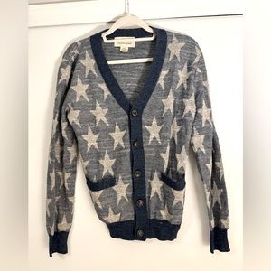 Denim & Supply Co Stars Knit Cardigan Sweater Lightweight Ralph Lauren Navy